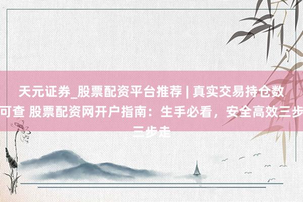 天元证券_股票配资平台推荐 | 真实交易持仓数据可查 股票配资网开户指南：生手必看，安全高效三步走
