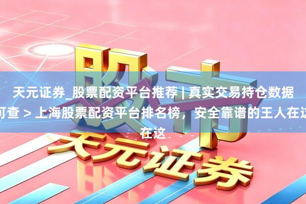 天元证券_股票配资平台推荐 | 真实交易持仓数据可查 > 上海股票配资平台排名榜，安全靠谱的王人在这