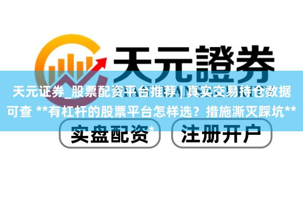 天元证券_股票配资平台推荐 | 真实交易持仓数据可查 **有杠杆的股票平台怎样选？措施澌灭踩坑**